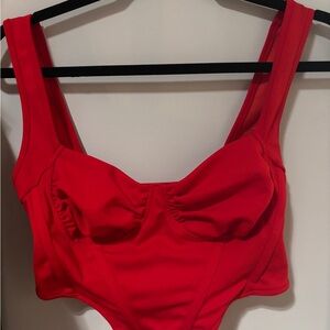 Red Women's corset Top